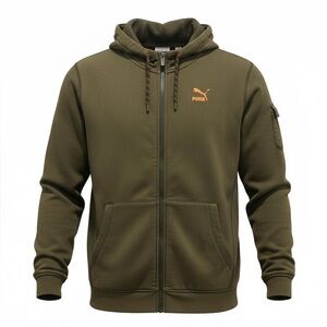 Puma Olive Green Zip Hoodie